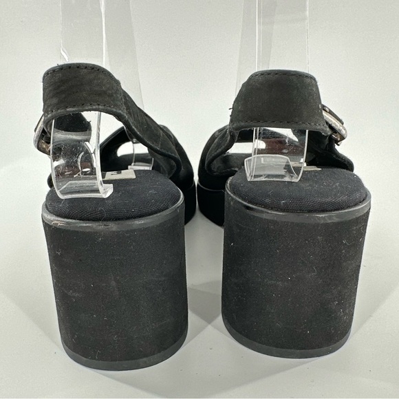 Andre assous featherweights sandals 7.5 black nubuck leather vintage 80s 90s - Picture 4 of 13